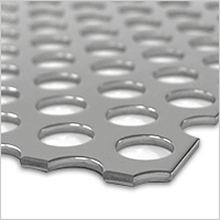 Perforated Metal (EN 1.4301 equiv.-BA); —60° Staggered Round Hole Type—