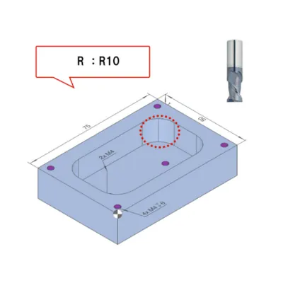 Increasing the Corner R of the angles helps reducing the cost for custom mechanical components