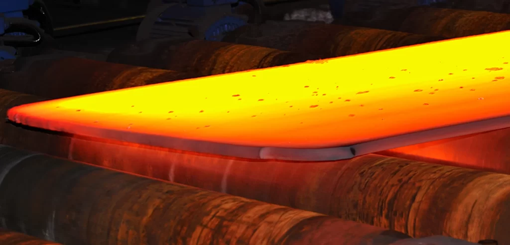 A rolled steel sheet being manufactured