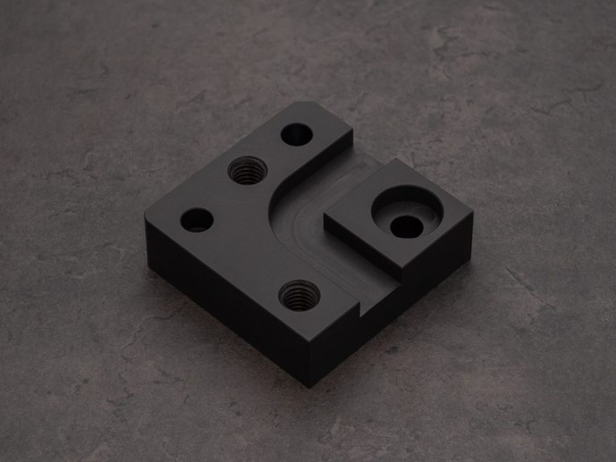 example of a CNC milled part in MC Nylon (Conductivity, Black)