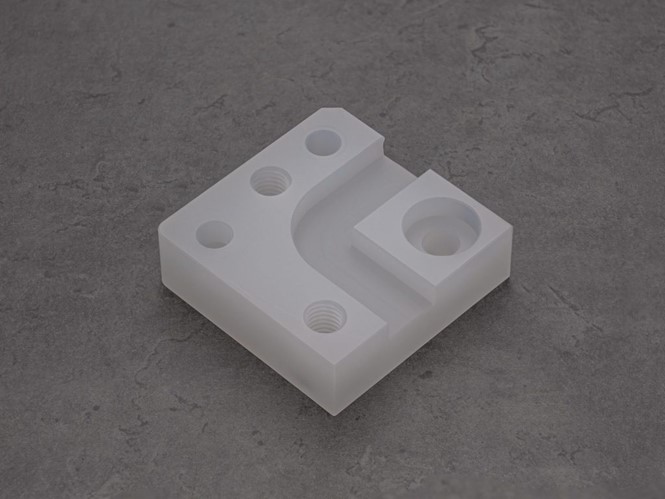 example of a CNC milled part in PP (Standard, White)