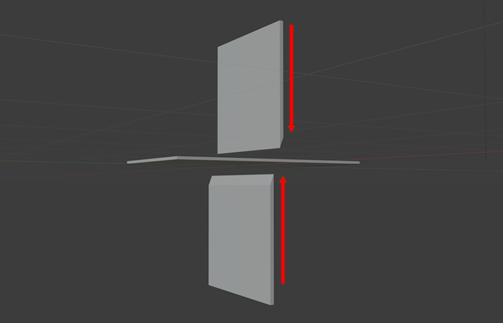 Example of how shear cutting is operated