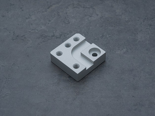 milled part treated with clear anodise